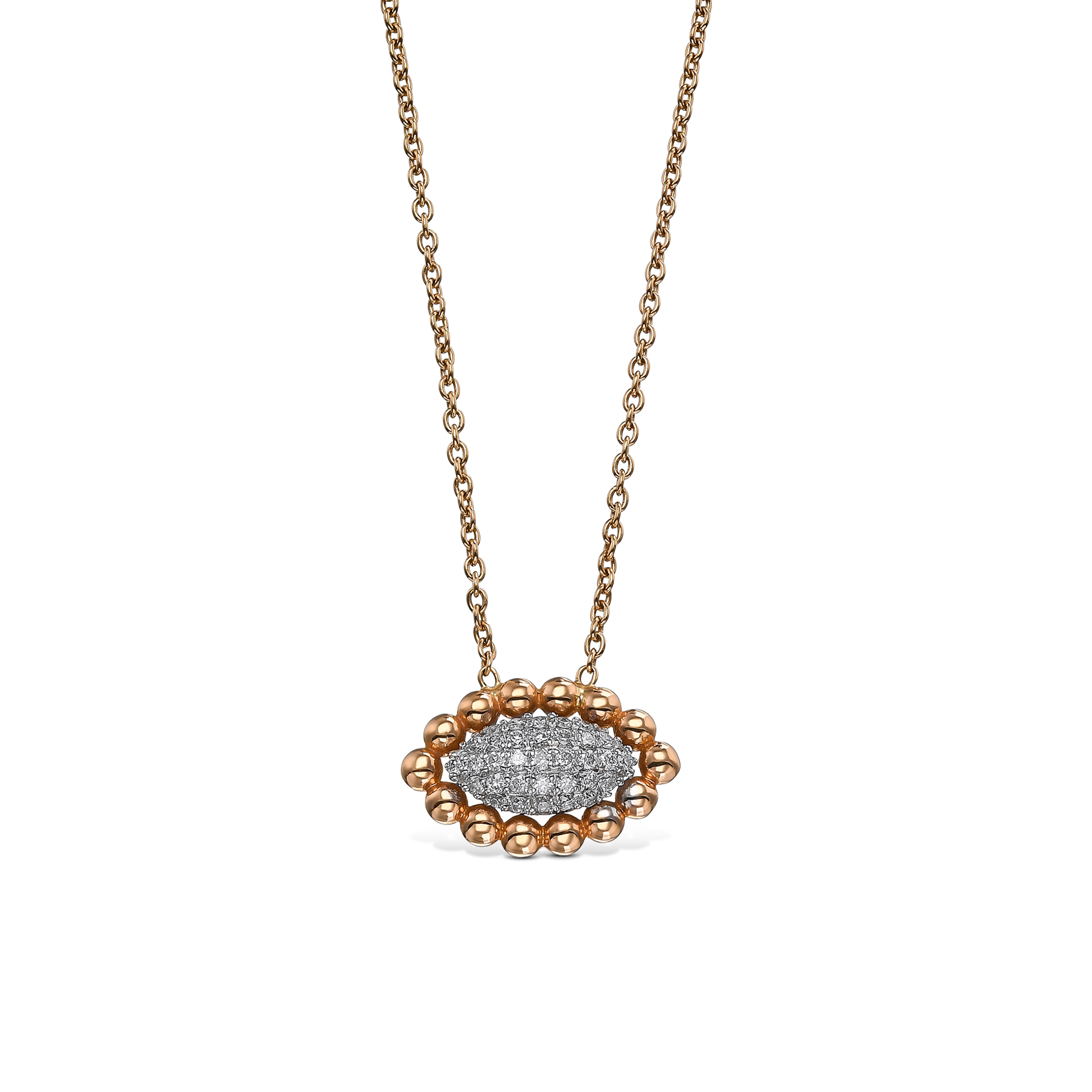 Diamond Studded Eye Pendant