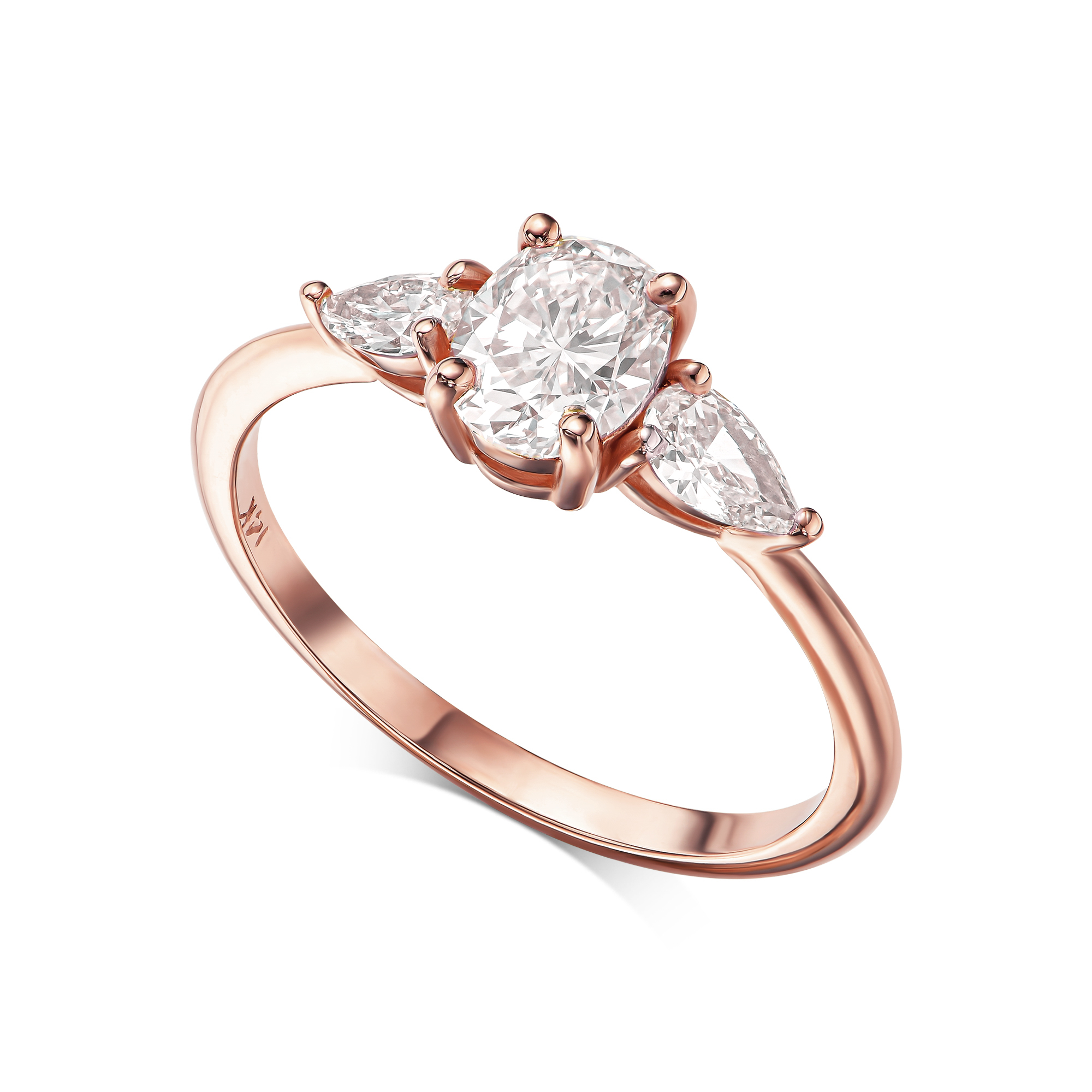 Oval Trio Diamond Ring