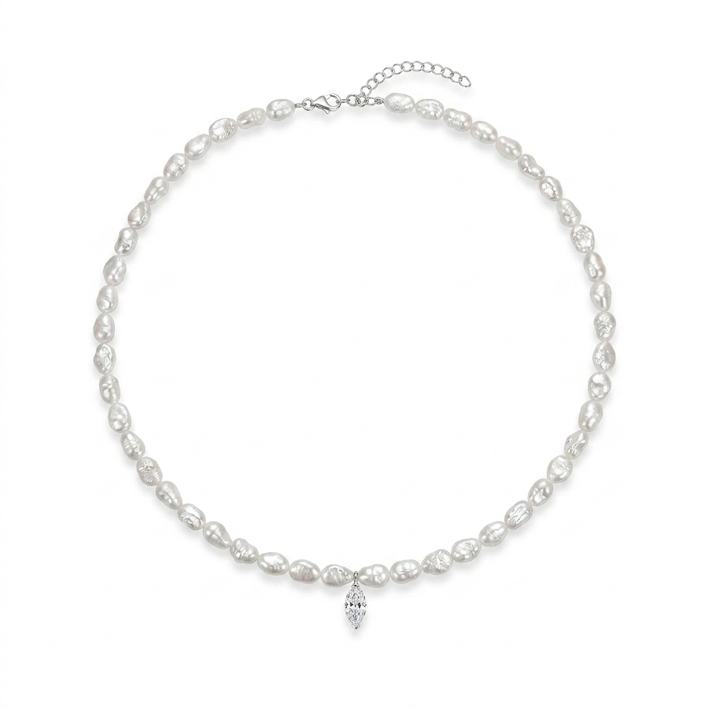 Marquise-shaped Pearl Choker