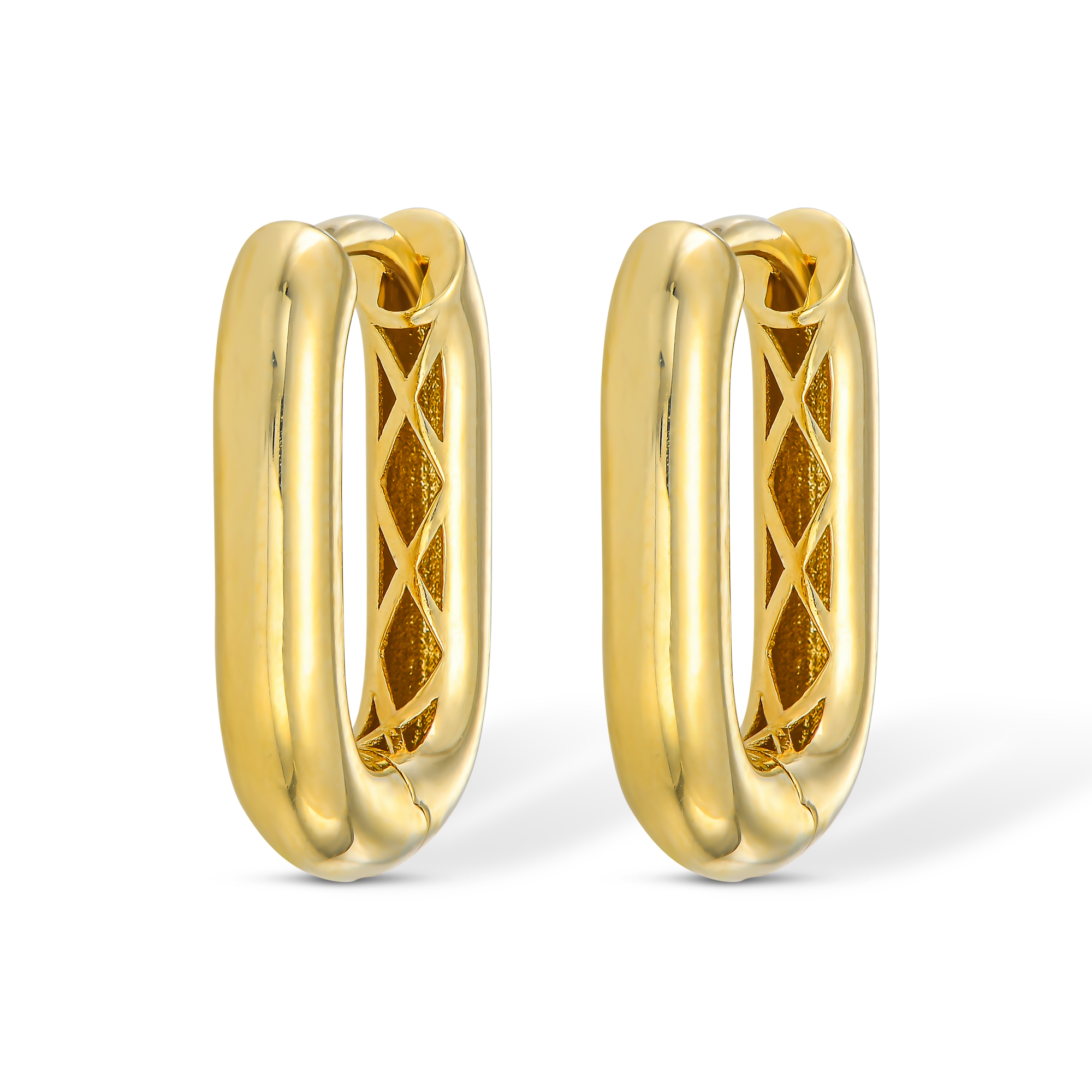 Chunky Elongated Huggie Earrings