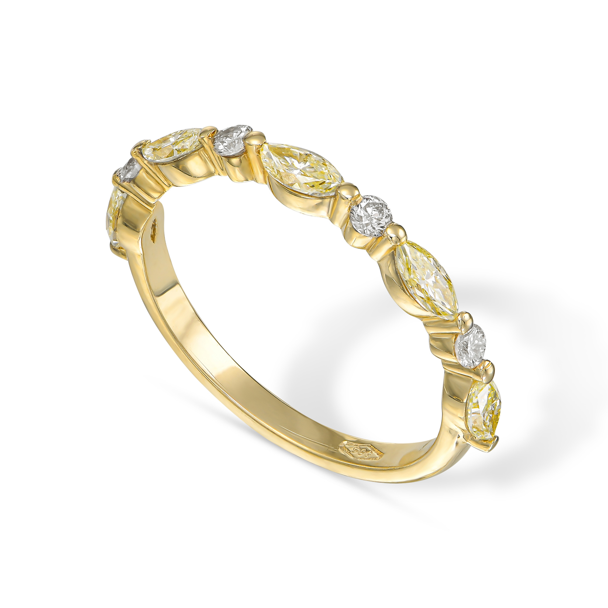 Marquise and Round Diamond Eternity Band