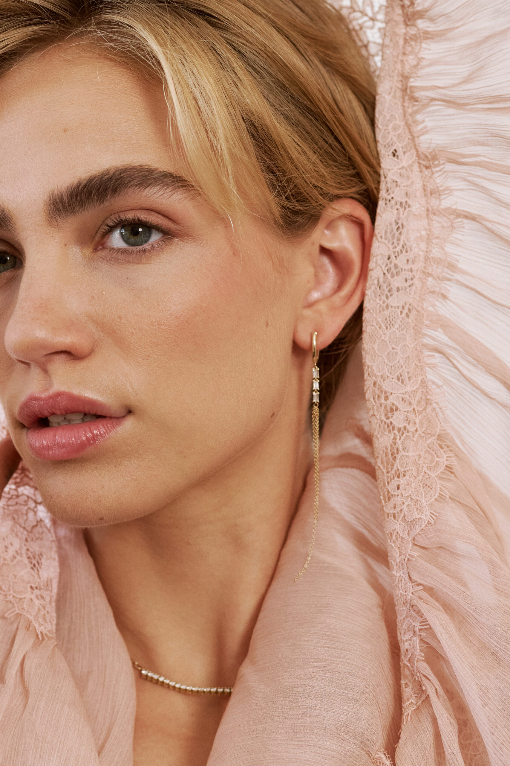 Baguette Long Earrings