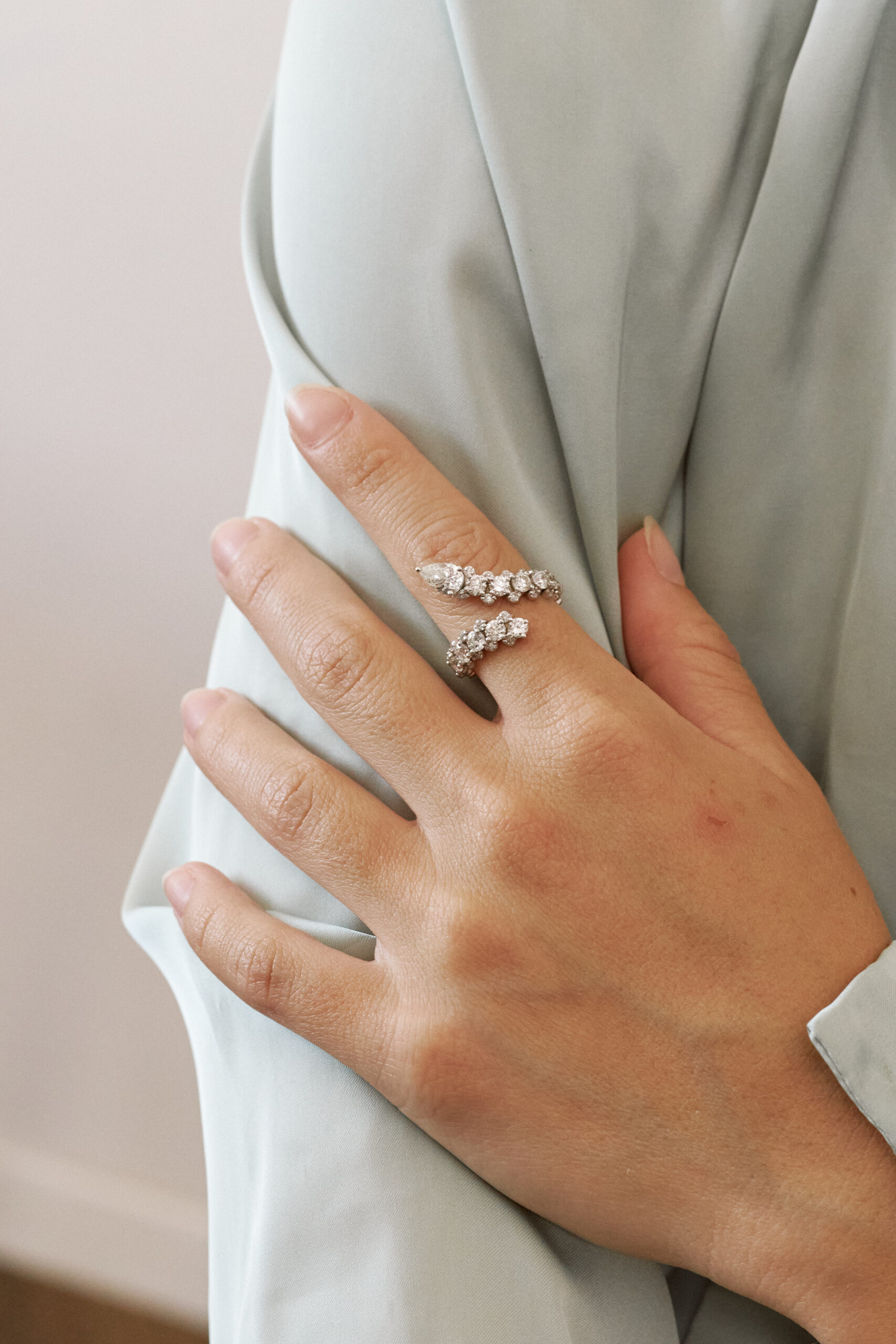 Pear Shape Snake Ring